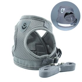Pet Universal Harness with Leash Set Escape Proof Dog and Cat Harnesses Adjustable Reflective Soft Mesh Corduroy Pet Universal Harness with Leash Set Escape Proof Dog and Cat Harnesses Adjustable Reflective Soft Mesh Corduroy